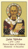 St. Nicholas Prayer Card-PATRON OF STUDENTS